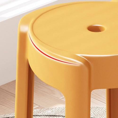 Taburetes de cocina apilables, cómodas sillas de plástico con asiento grande para islas de cocina, restaurantes, cafeterías, salas de espera y fáciles de limpiar - imagen 5