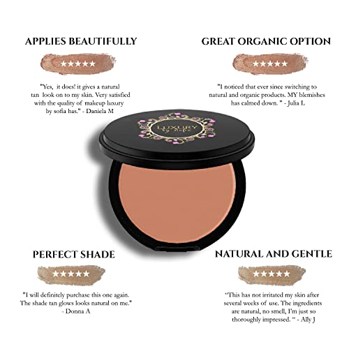 Luxury By Sofia Premium Pressed Bronzer [6 Available Shades] | Natural &Organic Skin Enhancing Ingredients | Hypoallergenic, Highly Pigmented Formula For A Youthful, Sun-Kissed Look (Sun Kissed) #TOP2