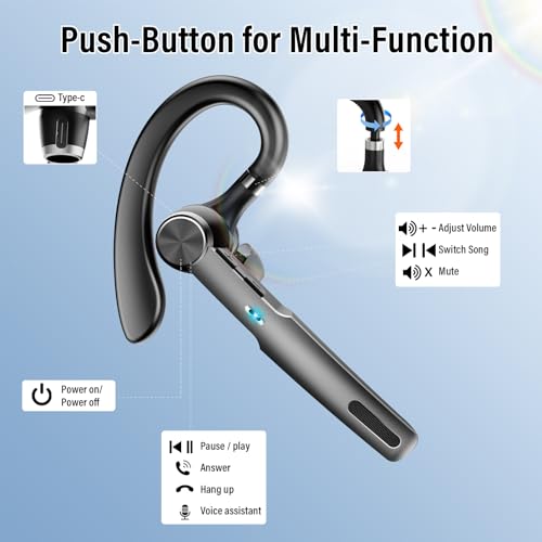 Bluetooth Headset manos libres inalámbrico Over Ear miniatura 5