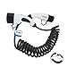 Produktbild 5m Spiral Ladekabel 3 Phasig 400V 11kW 16A Typ 2 zu Typ 2 ECC für Wallbox Ladestation Wallbox24