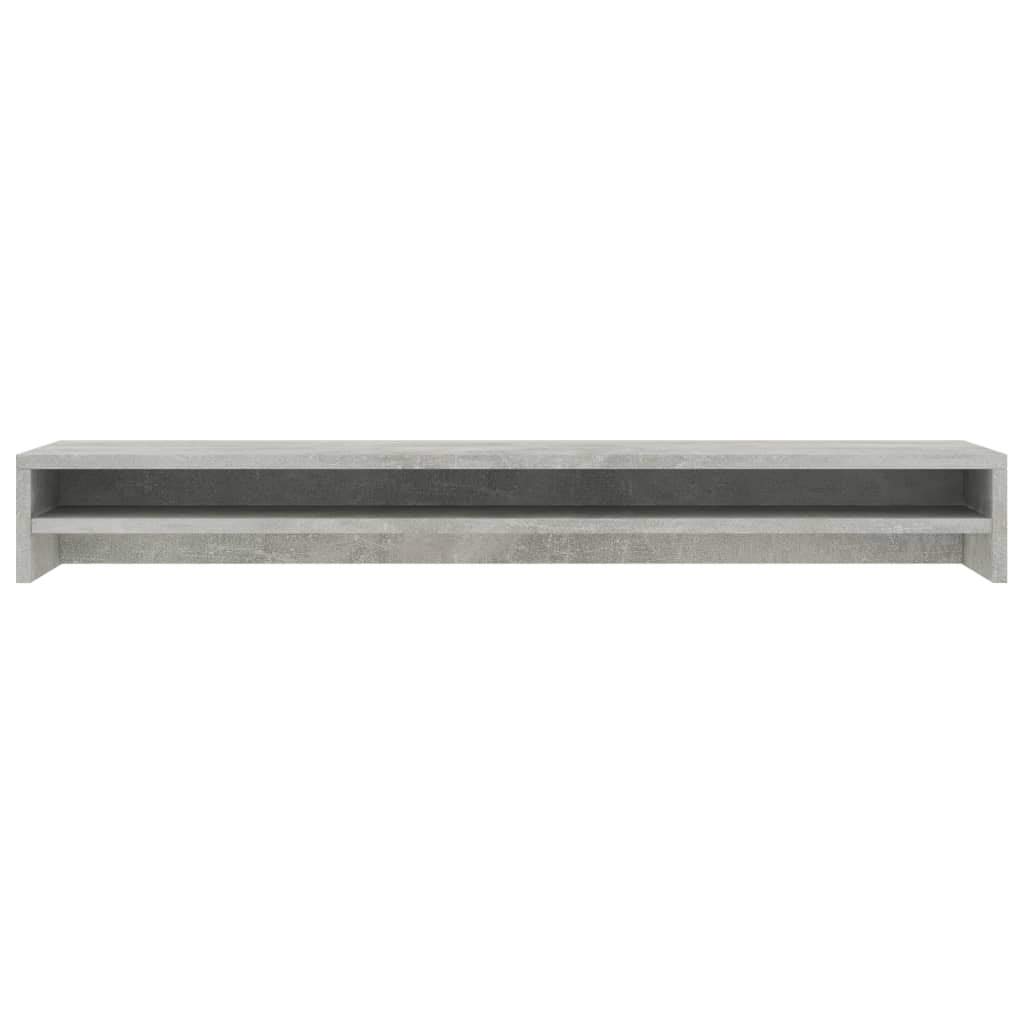 Homgoday Supporto per monitor grigio cemento 100 x 24 x 13 cm, in legno ingegnerizzato, supporto da scrivania per monitor e laptop