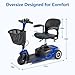 cebihy 3 Wheel Mobility Scooter, Electric Power Mobile Wheelchair for Seniors Adult with Lights Collapsible and Compact Duty Travel Scooter w/Basket and Extended Battery Small Blue