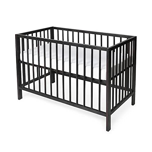 Image of Wakefit Baby Cot | 1 Year Warranty | Baby Crib, Cradle for Baby, Baby Cot Bed, Wooden Cradle for Baby, 2-Level Height Adjustable - Rapunzel (Sheesham Wood, American Walnut, Age 0-4 Years)