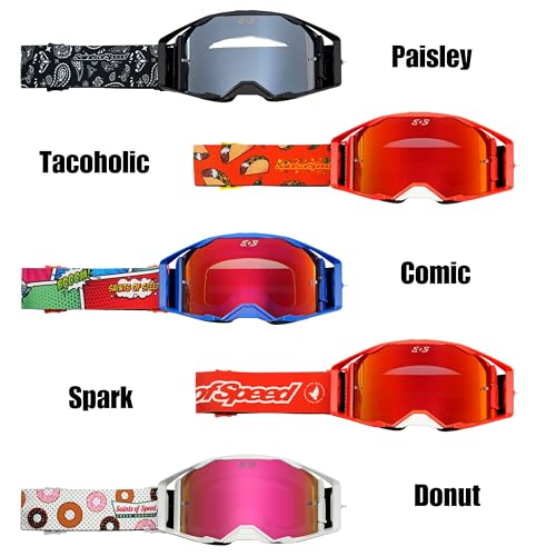 Image of Saints of Speed Anthem Dirt Bike Goggles - Motorcycle Goggles for Motocross, MX, MTB, SXS, Fog & Scratch-Defying, UV Defense