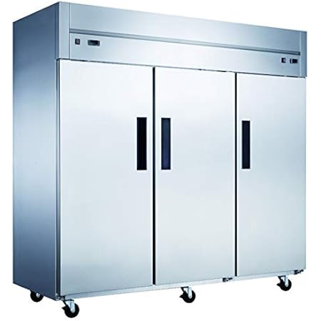 Amazon Com Dukers D83arf Top Mount Dual Zone 3 Door Commercial Reach In Refrigerator Freezer Appliances
