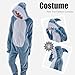JUOLOET Unisex Adult Onesie Pajamas Shark Animal One Piece Snug Fit Halloween Costume Sleepwear Homewear （Shark,Small）
