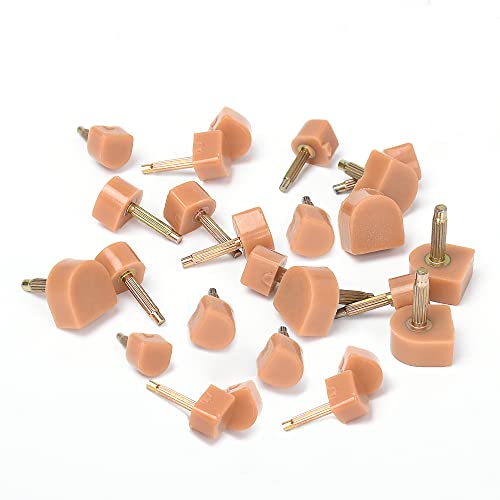 Image of SooGree 20 Pairs U Shaped Heel Caps Cover High Heel Tips Replacement Kit Heel Replacement High Heel Caps Protectors Heels Tips Replacement Dowels for High Heel Shoes