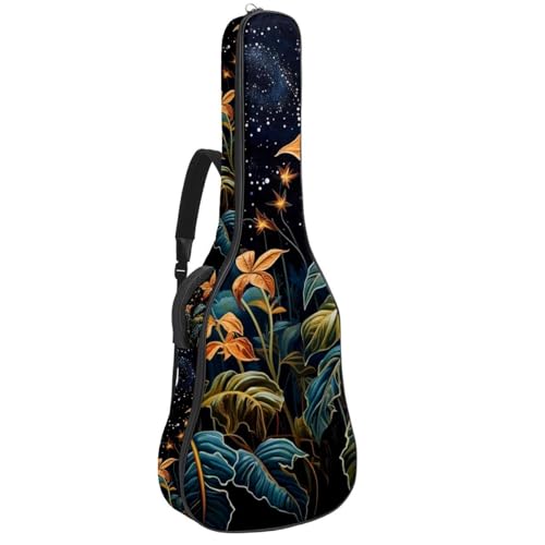 Sac de transport pour guitare acoustique étanche 101,6 cm à motif plantes