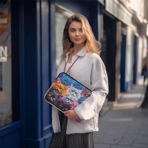 Funda para portátil 13-14 pulgadas impermeable con diseño de gatos miniatura 7