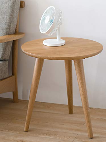 Mu Rong Side Table End Table Small Sofa Table For Small Spaces Modern Small Round Table For Bedroom Round Side Tables Living Room Solid Oak Side Table Wooden Side Table For Office(Dia19.7"X23.6"H) #TOP5