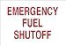 Brady 95011 Self Sticking Polyester Chemical & Hazardous Materials Sign, 10" X 14", Legend "Emergency Fuel Shutoff"