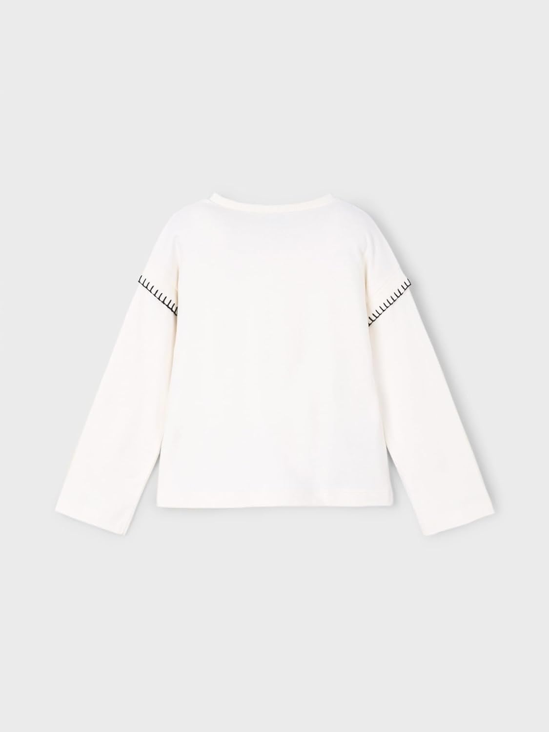 Mayoral L/s Shirt Bear for Girls Cream