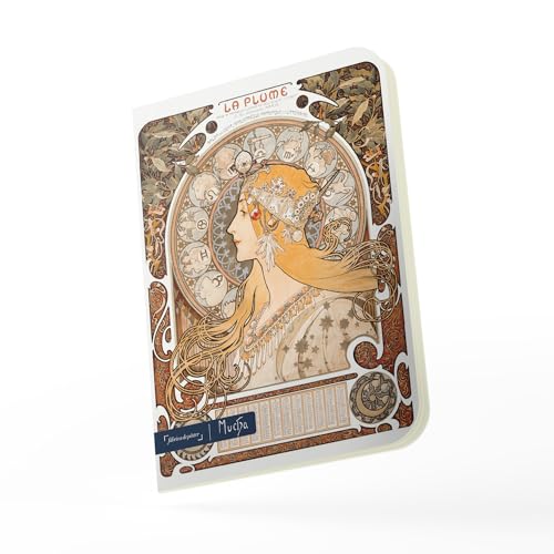 Caderno sem Pauta A5 - Capa Flexível 80 Páginas 20x14cm - Zodiac de Mucha