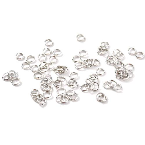 【LEISURE CLUB】丸カン シルバー 3MM 約200個入り ジャンプリング マルカン リング 金具セット 基礎パーツ ジュエリー DIY用 手芸用品 クラフト用品 アクセサリーパーツ ハンドメイド 手作り ブレスレット ピアス イヤリング ネックレスなど (シルバー, 3MM)