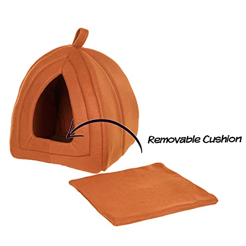 Petmaker 80-TB8801-TAN Cat House - Indoor Cat Bed With Removable Foam Cushion - Pet Tent For Kittens, Rabbits, Guinea Pigs, And Other Small Animals thumb #2