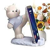 Telefonhalter für Schreibtische – figuren aus Harz, beweglicher Gelenkständer, niedliche Schreibtischdekoration | Videoanrufe, Vlogging, Filmen, Live-Streaming, Aufzeichnung, Home-Office-Unterhal