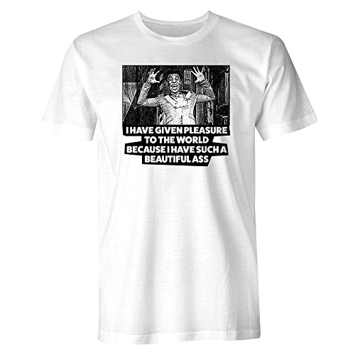 More T Vicar Men's Red Dwarf Cat T-Shirt M White