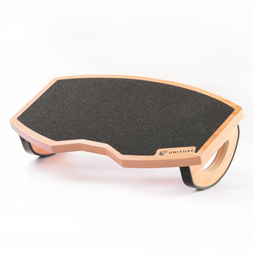 UNITURE® Holz Fußstütze Schreibtisch Beinablage [Designed in Deutschland] Rutschfeste Fußablage...