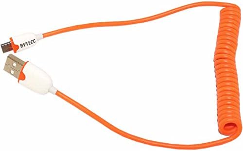 Bytecc 1.2 Meters USB to Micro USB Coiled Cable - Orange