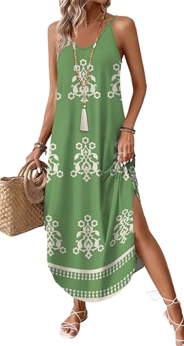 Image of WIHOLL Summer Dresses for Women 2026 Maxi Dress Boho Halter Dress Sundresses Beach Vacation Clothes Travel Outfits