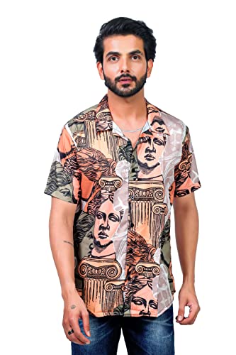 Image of HARPITA Men's Poly Cotton Digital Printed Stitched Half Sleeve Shirt