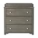 Forever Eclectic Harmony 3-Drawer Dresser with Changing Table Topper, Dapper Gray