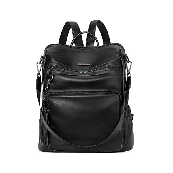 CLUCI-Backpack-Purse-for-Women-Black-Backpack-Leather-Large-Travel-Fashion-Designer-Convertible-Ladies-Work-Backpack-Shoulder-Bags-with-Tassel CLUCI Backpack Purse for Women Black Backpack Leather Large Travel Fashion Designer Convertible Ladies Work Backpack Shoulder Bags with Tassel