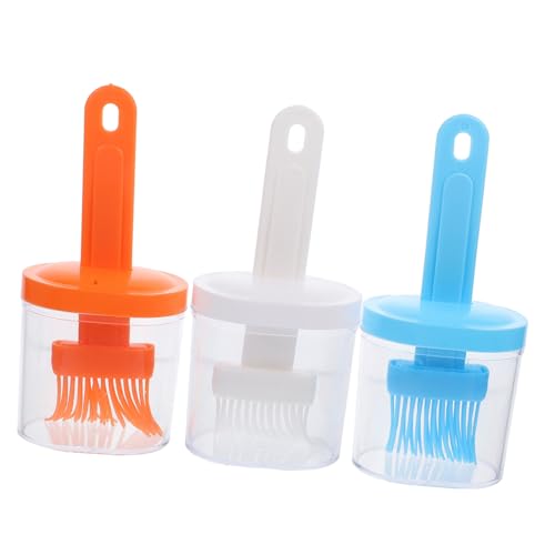 OFFSCH Silicone Basting Brush for Bbq 3pc Set Bottle Cover and Base Easy to Clean Non-slip Handle