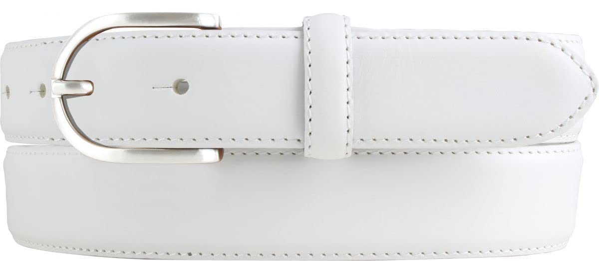 BELTINGER Hochwertiger Damengürtel aus Vollrindleder mit runder Gürtelschließe 3,0 cm | Bombierter Ledergürtel Damen 30mm | Damen-Gürtel made in Italy