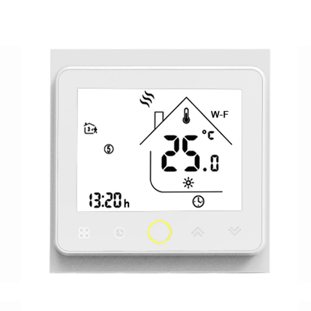 Thermostat Connecté Wi-Fi pour Chaudière Gaz et Eau Compatible Alexa Maiju White 5A