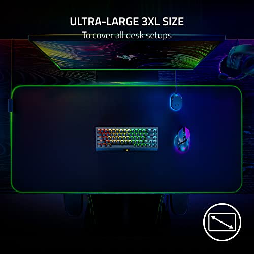 Razer Goliathus Chroma 3XL - Soft Gaming Mouse Mat (Micro-Textured Cloth Surface, Chroma RGB, Optimized for All Sensitivity Settings and Sensors, Inter-Device Color Synchronization) Black - Image 4