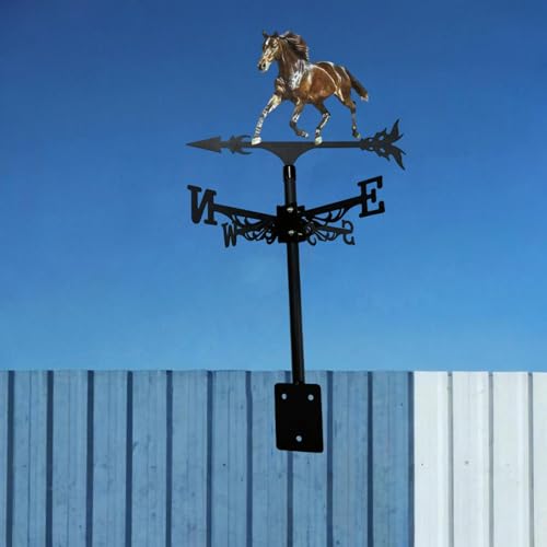Veleta de viento ecuestre de metal resistente a la intemperie 3