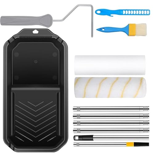 Pennelli - Kit Di Rulli Per Vernici, Paint Runners Pro | Strumenti Di Pittura Rulli Per Verniciatura, Pennello A Rullo Per Pittura Murale, Rulli Da 9 Polci, Pennelli, Rullo