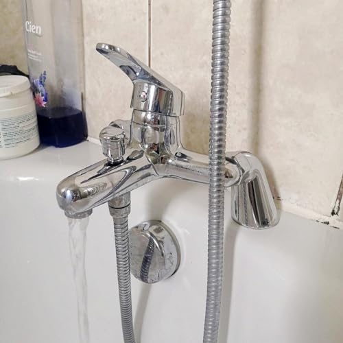 JZK 40# Zink-Legierung Wasserhahn Hebel runder Wasserhahn Griff mit heißer und kalter Farbe markiert, Wasserhahn Hebel Griff für Küchenspüle, Badezimmer Waschbecken Badewanne Wasserhahn Hebel Ersatz