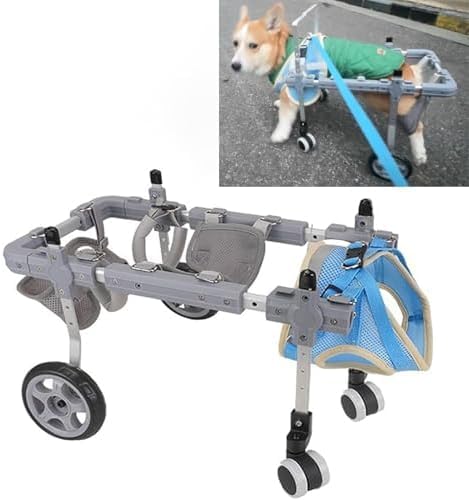 Fauteuil roulant pour chien à chariot réglable pour rééducation arrière