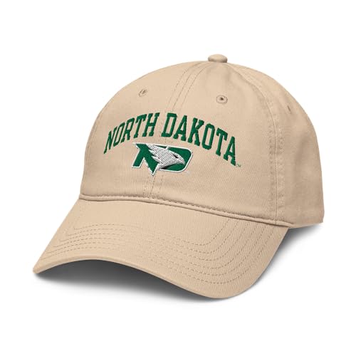 North Dakota Fighting Hawks Arch Over Officially Licensed Adjustable Baseball Hat