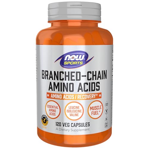 NOW Foods Sports Nutrition Branched Chain Amino Acids With Leucine Isoleucine and Valine 120 Veg Capsules