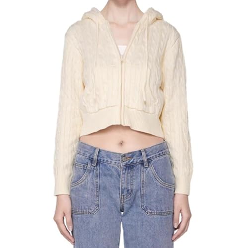 Vintage Cute Long Sleeves V Neck Cardigan Winter Clothes Full-Zip Jacket Fleece Sweatshirts Womens Sweater2