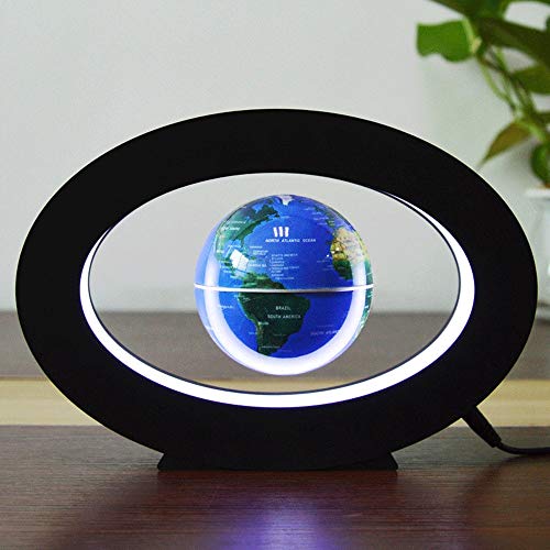 Preisvergleich Produktbild XAJGW Elektronisches schwebendes Kugel-Neuheit-elektronisches rundes Schwebungs-Tellurion mit LED-Licht-Hauptbüro-Anzeige (Farbe : Blau)