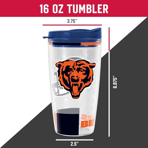 Image of Rico Industries NFL Football Double Wall Classic 16oz Or 20oz Tritan Tumbler W Lid