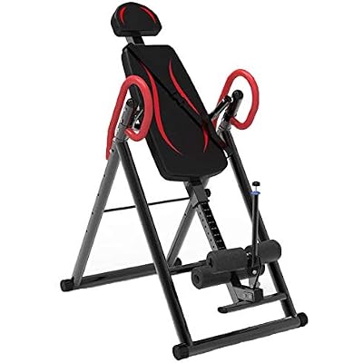 Robust Inversion Table, Height Adjustable Folding Home Fitness Teeter Inversion Table, Relieves Back Pain/Reduces Muscle Tension