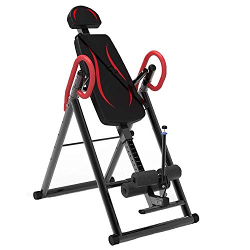 Heavy Duty Inversion Table, Height Adjustable Foldable Home Fitness Teeter Inversion Table, Relieve Back Pain/Reduce Muscle Tensio