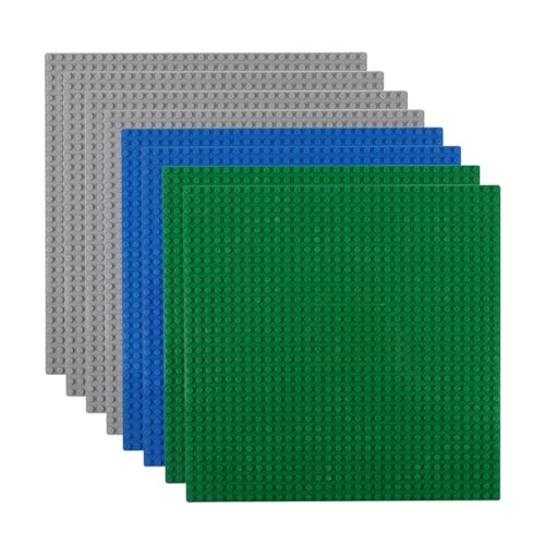 Reenwee 8 Packungen Classic Grundplatten, 10x10 Zoll mit 32x32 Stollen, Bauklötze Grundplatte kompatibel mit großen Marken… – Ansicht 2