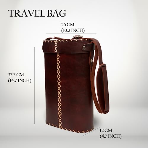 Matero Bag for Yerba Mate Gourd and Thermos, Leather, Handle and Shoulder Strap, Essential for Travel and Home Use2