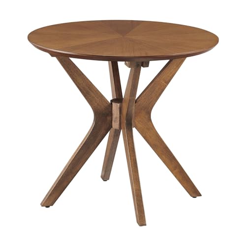 Modway EEI-6558-WAL Crossroads 24” Round Wood Side Table, Walnut