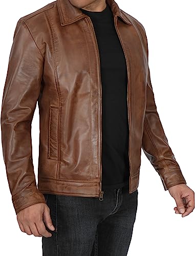 Image of Blingsoul Disc TOS Sheep Leather Jacket Men | [1116087] Jose Chocolate Brown, XXXL