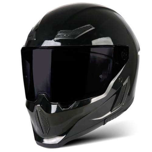 Casque scooter homme et femme avec visière protectrice style motocross