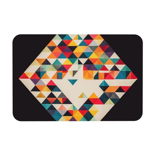 Tapis de bain en terre de diatomée géométrique au design minéral - 2