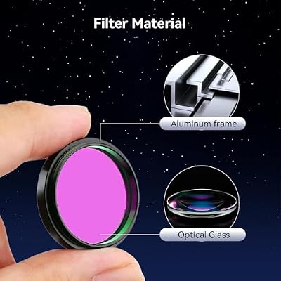 SVBONY Telescope Filter 1.25 UHC Filter Astrophotography to Improve The Image Contrast Reduces Light Pollution (1.25 inch)