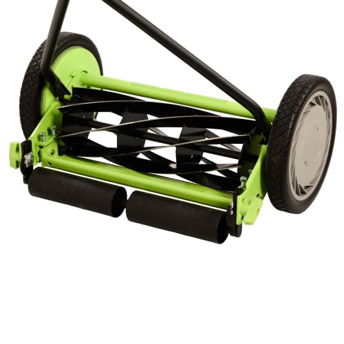 Image of Earthwise 1715-16EW 16-Inch 7-Blade Push Reel Lawn Mower, Grey